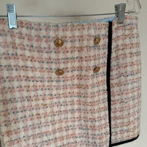 Chiara Ferragni Tweed Mini Skirt